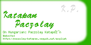 katapan paczolay business card